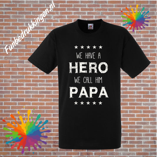 💥 Vaderdag T-shirt – Onze Held Heeft Een Naam: Papa
