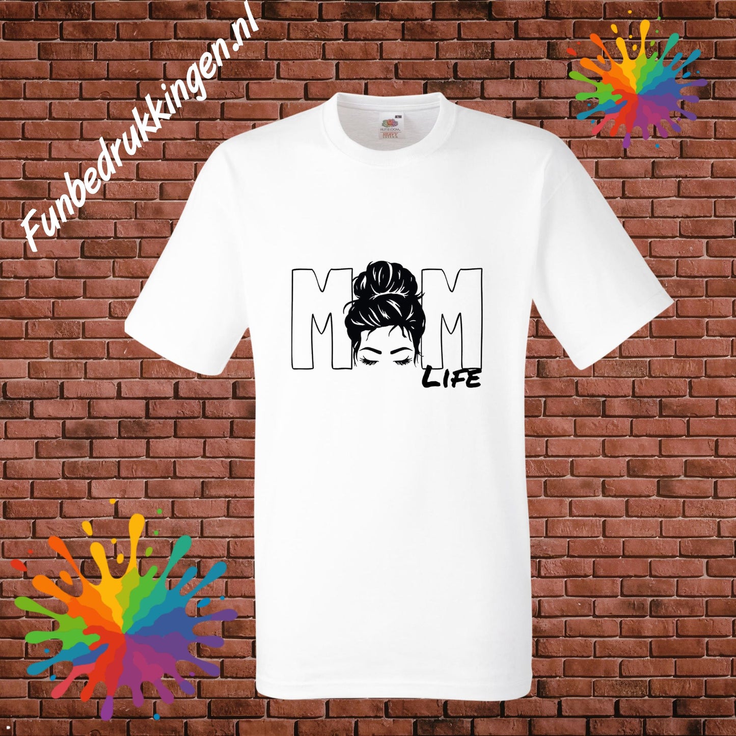 Mom Life T-shirt bedrukking | Trendy dames shirt met print | Funbedrukkingen